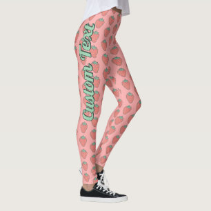 Leggings Leyendas del patrón de iconos de fresa