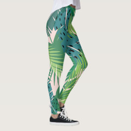 Leggings Leyendas del patrón de la hoja de palma