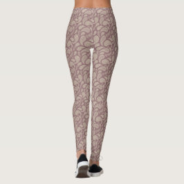 Leggings Leyendas del patrón de paisley de crema secuencial