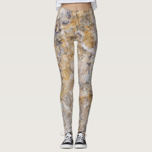 Leggings Leyendas del patrón de piedra de granito