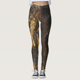 Leggings Leyendas del patrón de piedra de granito