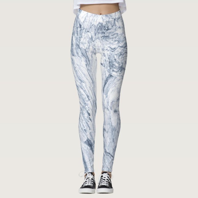 Leggings Leyendas del patrón de piedra de mármol (Anverso)