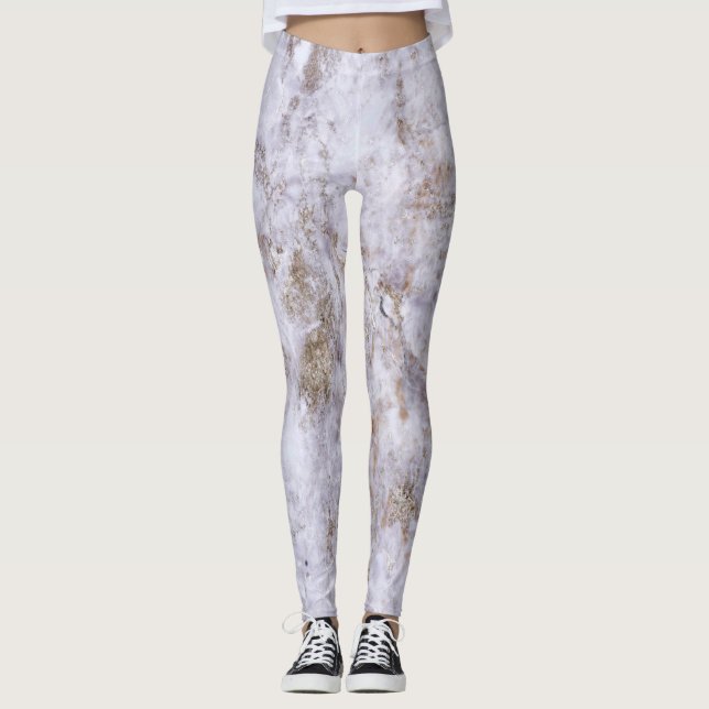 Leggings Leyendas del patrón de piedra de mármol (Anverso)