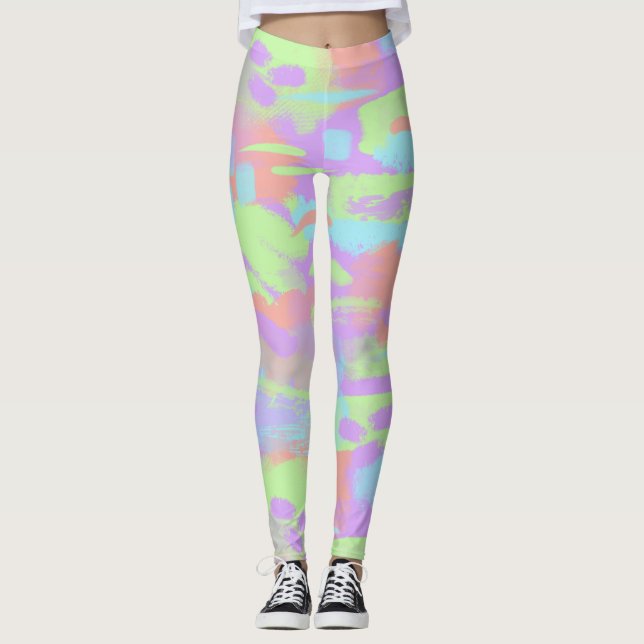 Leggings Leyendas del patrón de pincel (Anverso)