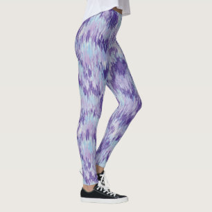 Leggings Leyendas del patrón de pintura vertical púrpura y
