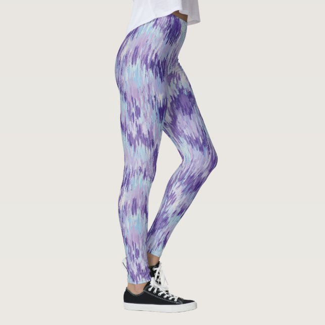 Leggings Leyendas del patrón de pintura vertical púrpura y  (Derecha)