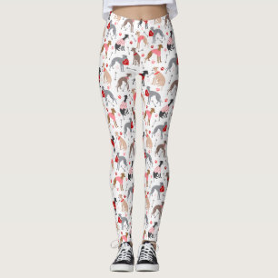 Leggings Leyendas del patrón de San Valentín del Greyhoun