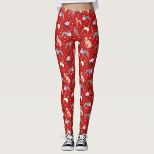 Leggings Leyendas del patrón de San Valentín del Greyhoun