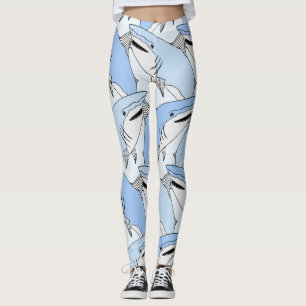 Leggings Leyendas del patrón de tiburones