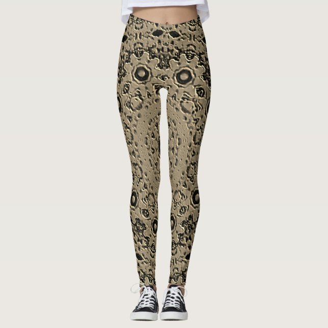 Leggings Leyendas del patrón de vintage (Anverso)