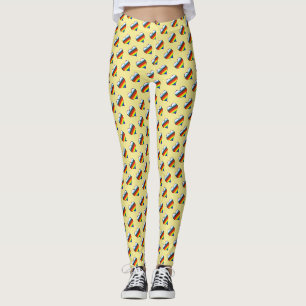 Leggings Leyendas del patrón del corazón del arco iris