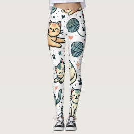 Leggings Leyendas del patrón del gato para los amantes del