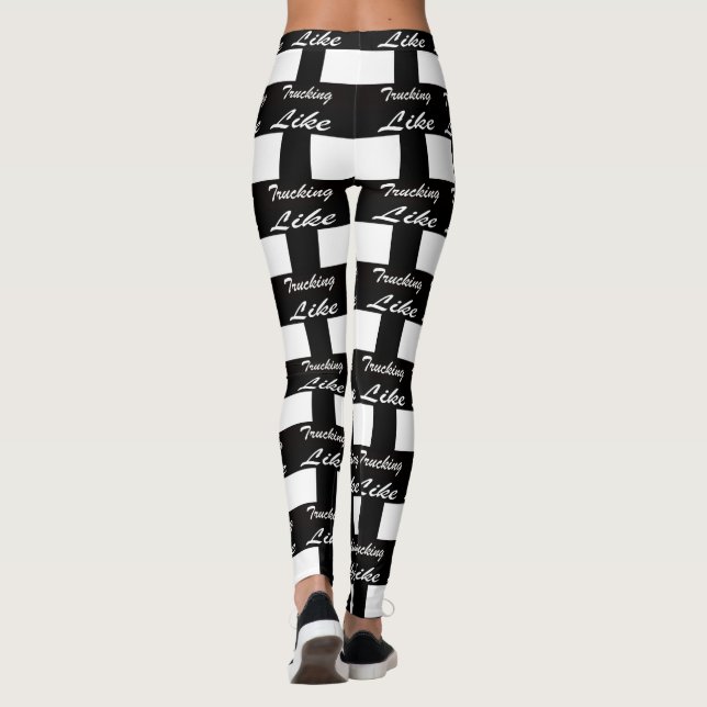 Leggings Leyendas del patrón del logotipo de camionetas sim (Reverso)