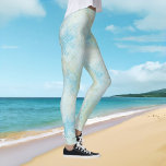 Leggings Leyendas del patrón del sueño de la sirena de play<br><div class="desc">Leggencias con azulejos inspirados en la playa,  azul turquesa,  blanco roto y verde pálido...  ¡ideal para una sirena de ensueño! :-)</div>