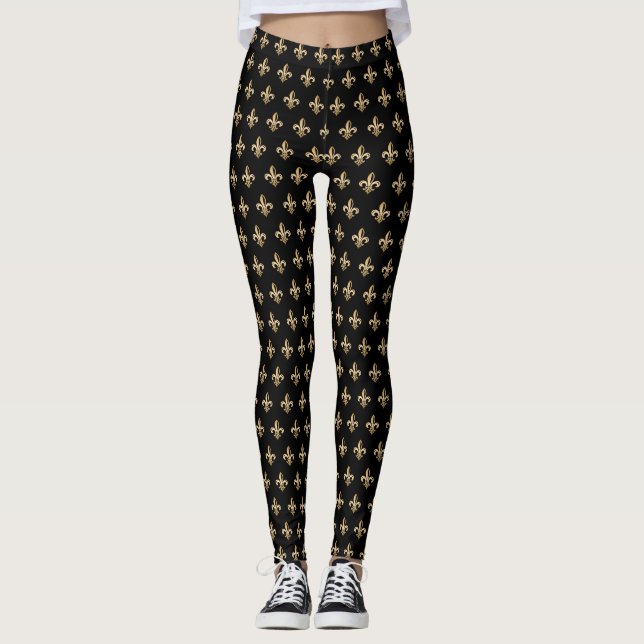 Leggings Leyendas del patrón Fleur de Lis (Anverso)