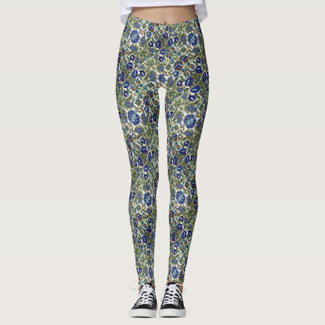 Leggings Leyendas del patrón floral (Anverso)