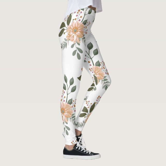 Leggings Leyendas del patrón floral (Derecha)