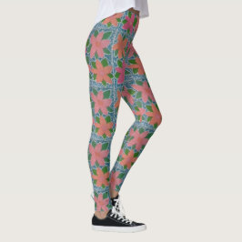 Leggings Leyendas del patrón floral tropical