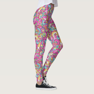 Leggings Leyendas del patrón Hippie 60 retro