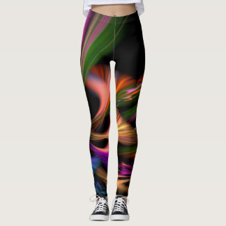 Leggings Leyendas del patrón Neon Swirls