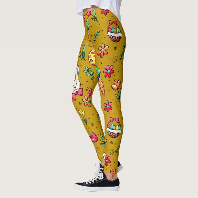 Leggings Leyendas del patrón oro de Pascua (Izquierda)
