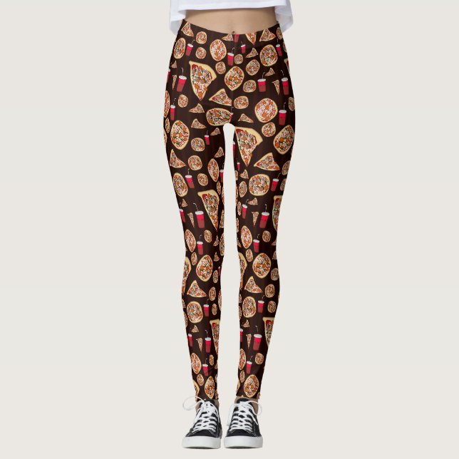 Leggings Leyendas del patrón Pizza (Anverso)