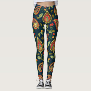 Leggings Leyendas del patrón Retro Paisley