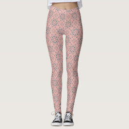 Leggings Leyendas del patrón rosado de Rubor