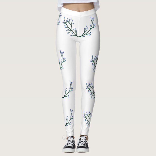 Leggings Leyendas del Personalizado botánico (Anverso)