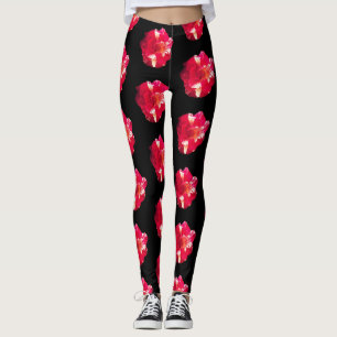 Leggings Leyendas del Personalizado fotográfico Rosa Roja y