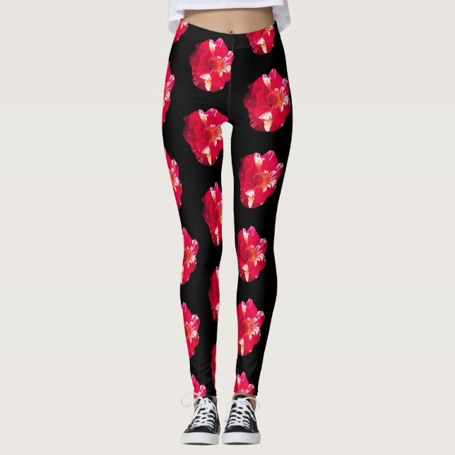 Leggings Leyendas del Personalizado fotográfico Rosa Roja y (Anverso)