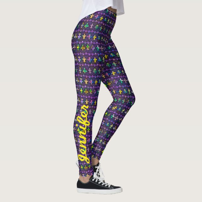 Leggings Leyendas del Personalizado Mardi Gras Yoga K Run E (Derecha)