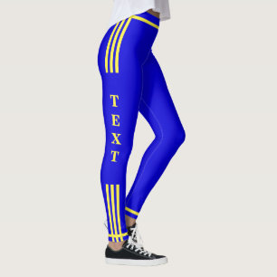 Leggings Leyendas deportivas de banda lateral Tu texto y co