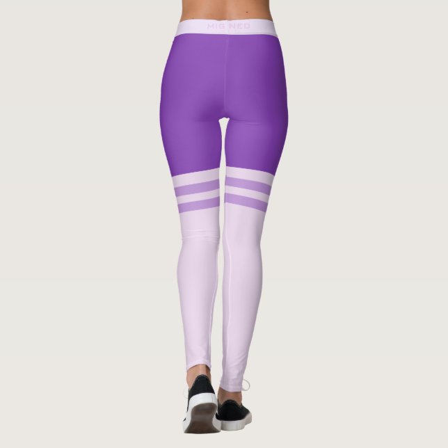Leggings Leyendas divertidas con morado falso sobre zócalos (Reverso)