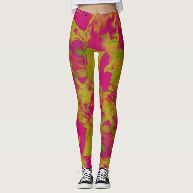 Leggings Leyendas doradas y rosas (Anverso)