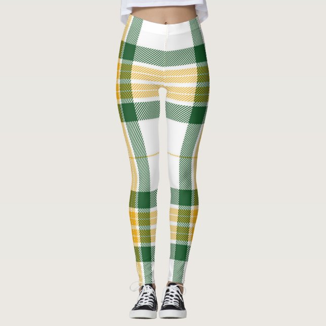 Leggings Leyendas escocesas verdes y amarillas (Anverso)