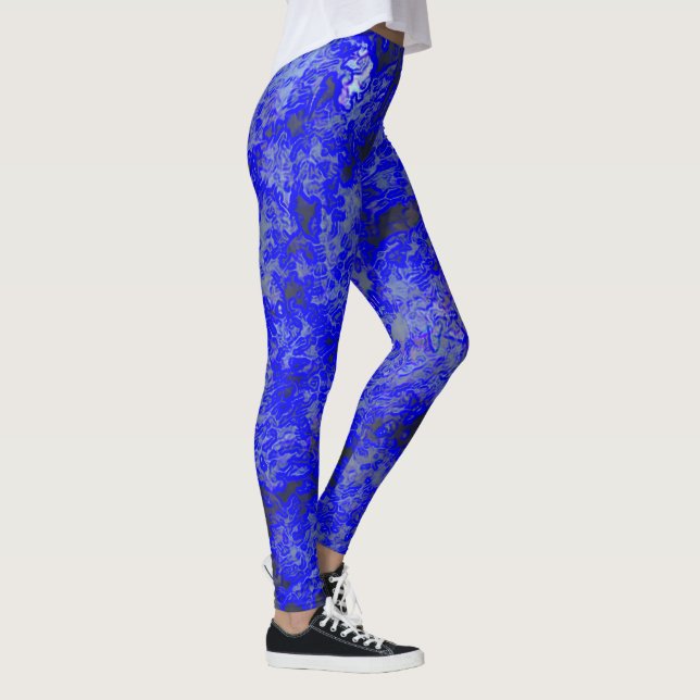 Leggings Leyendas falsas azules de mármol (Derecha)