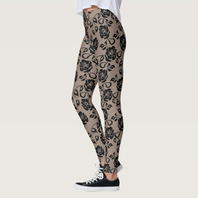 Leggings Leyendas falsas de encaje negro (Izquierda)