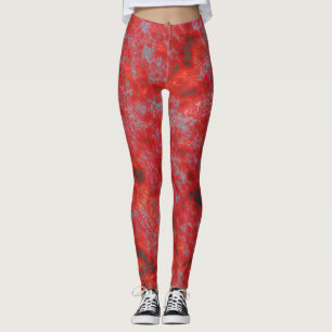 Leggings Leyendas falsas de mármol rojo