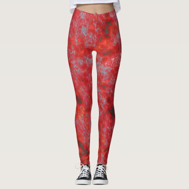 Leggings Leyendas falsas de mármol rojo (Anverso)