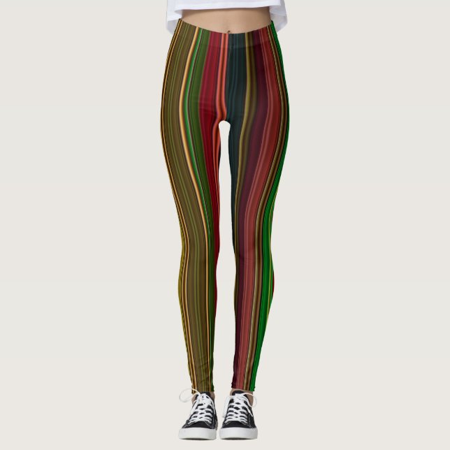 Leggings Leyendas femeninas a rayas (Anverso)