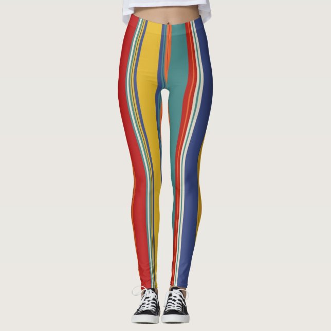 Leggings Leyendas femeninas a rayas (Anverso)