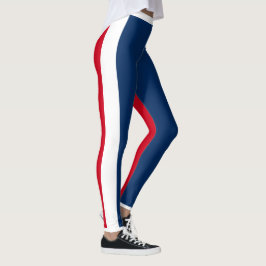 Leggings Leyendas femeninas - Blanco y azul rojo