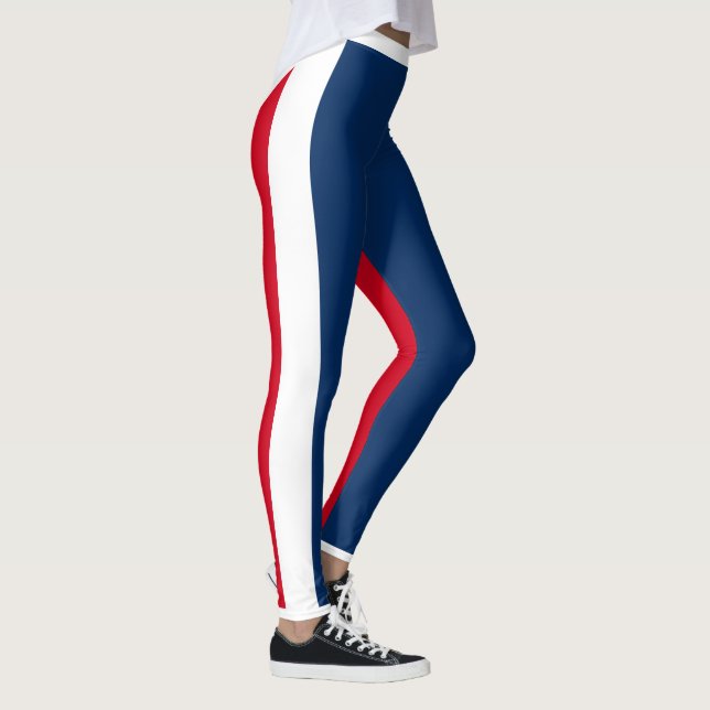 Leggings Leyendas femeninas - Blanco y azul rojo (Derecha)