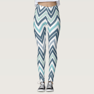 Leggings Leyendas femeninas de Chervron azul/verde