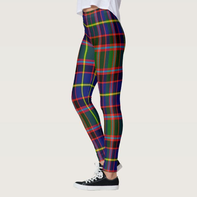 Leggings Leyendas femeninas de Escocia ClanGlas Tartan (Izquierda)