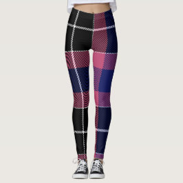 Leggings Leyendas femeninas de Flannel en negro rosa azul