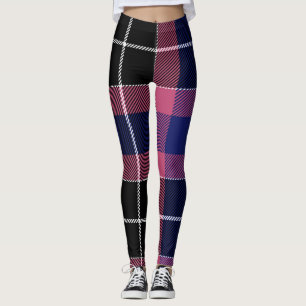 Leggings Leyendas femeninas de Flannel en negro rosa azul
