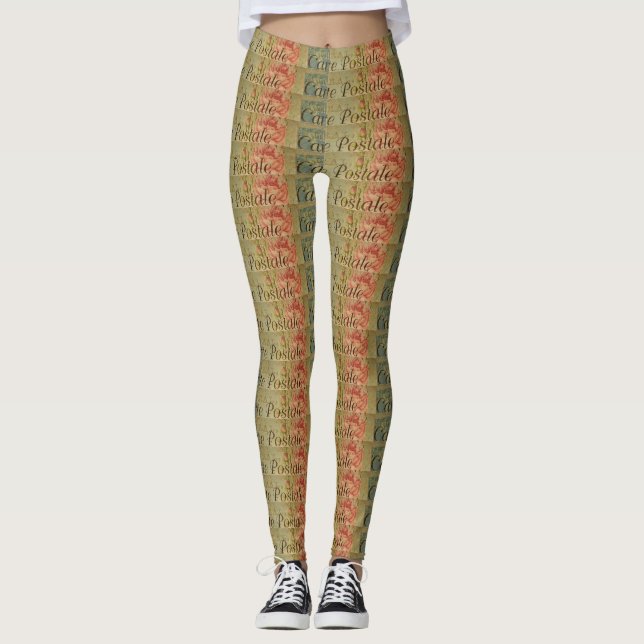 Leggings Leyendas femeninas de la postal francesa (Anverso)