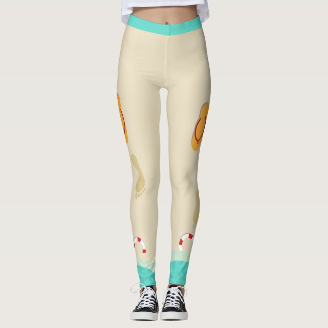 Leggings Leyendas femeninas divertidas de verano (Anverso)